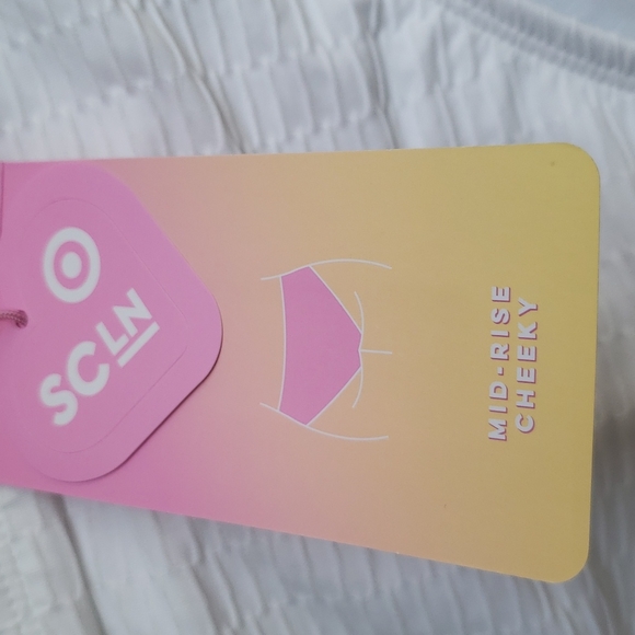 NWT Stoney Clover mid-rise cheeky white swimsuit bottom 2X - Picture 5 of 6